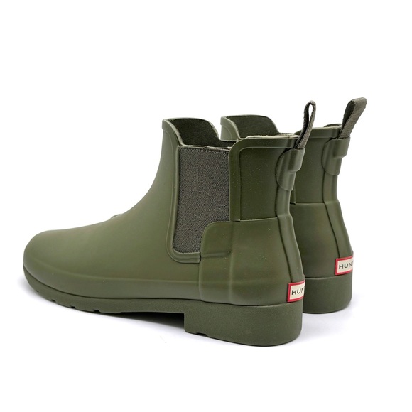 Hunter Women’s Refined Chelsea Rain Boots Olive Size 10 - Picture 2 of 13